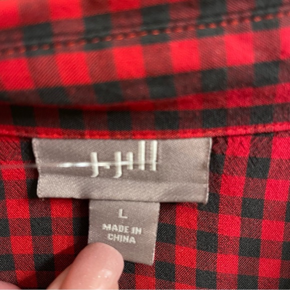 J. Jill gingham plaid button down shirt - Picture 5 of 5